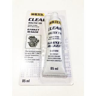 WALTEK 104 CLEAR HIGH-TEMP RTV SILICONE 85ml กาวทาประเก็น กาวทาประเก็นรถ กาวทาประเก็นฝา กาวปะเก็นซิลิโคน T1269