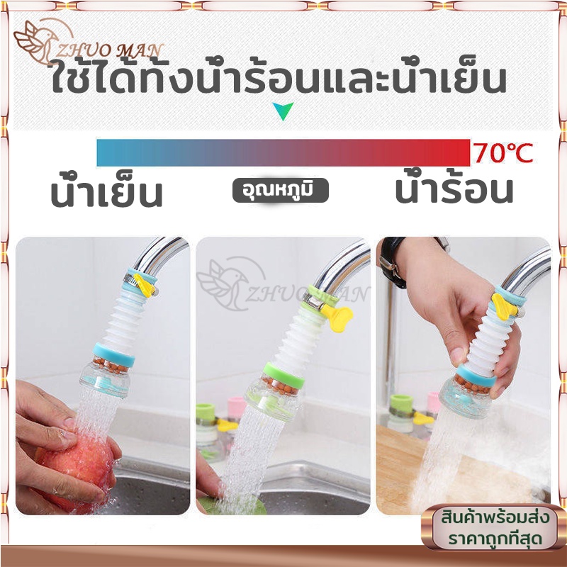 หัวกรองก๊อกน้ำ อ่างล้างหน้า ประหยัดน้ำ เพิ่มแรงดัน หมุนได้ 360 องศา ใช้งานง่าย - รูปที่ 3