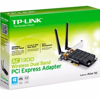 TP-LINK (การ์ดไวไฟ) WIRELESS LAN PCI EXPRESS  ARCHER-T6E AC1300 - รับประกันตลอดอายุการใช้งาน