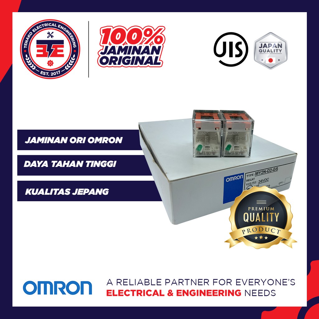 OMRON MY2N-D2-GS รีเลย์ 8 ขา MY2N-D2-GS-R Original Omron 12V DC 24V DC 48V DC 110V DC 220V DC