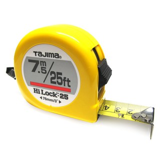 ตลับเมตร 7.5 เมตร ทาจิม่า Hilock-25Measuring Tape 7.5 m. Tajima Hilock-25
