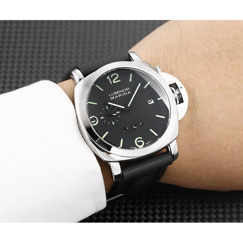 LUMINOR นาฬิกาผู้ชาย Swiss quartz สแตนเลส Domineering Big lumminor Series ของขวัญนาฬิกาสําหรับผู้ชาย 44 มม.