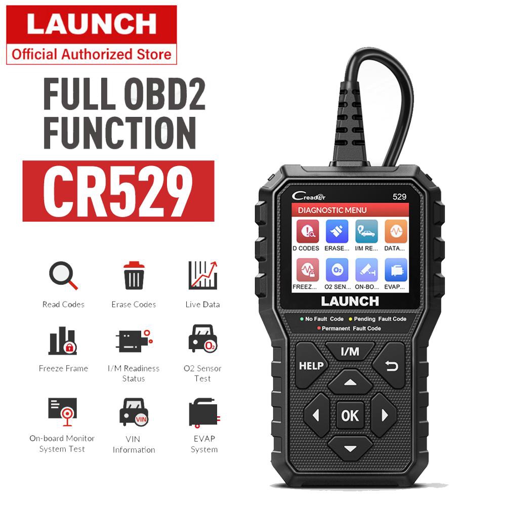 LAUNCH Creader 529 CR529 OBD2 เครื่องสแกนเนอร์เครื่องมือวินิจฉัยรถยนต์เครื่องอ่านรหัส OBDII รหัสความ