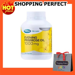 Mega We Care Evening Primrose Oil 1000 mg 30 เม็ดเเละ 100 เม็ด บำรุงผิวพรรณ,ลดอาการปวดประจำเดือน ฟื้นฟูสภาพตับ