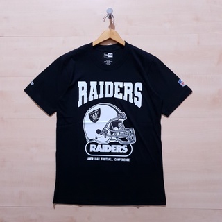 เสื้อยืดโอเวอร์ไซส์ใหม่ เสื้อยืด ลายหมวกกันน็อค ERA RAIDERS AFC สีดําS-3XL