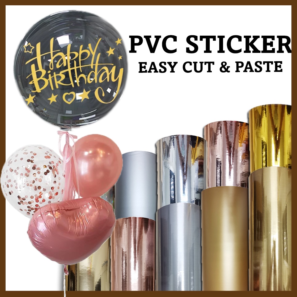 BALLOON สติ๊กเกอร์ PVC PREMIUM CHROME สติ๊กเกอร์ PELEKAT BELON PVC กันน้ํา VINYL STICKER สติกเกอร์รถ