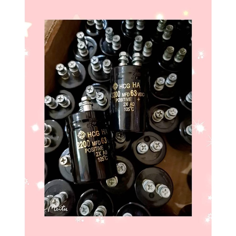 2200MFD 63V 2200UF  สินค้ามีสต็อก พร้อมส่ง