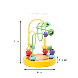 DTXmarket ของเล่นไม้ ของเล่นขดลวดไม้ ของเล่นเสริมทักษะและการเรียนรู้ ขนาด12*9 ซม. ของเล่นเด็ก