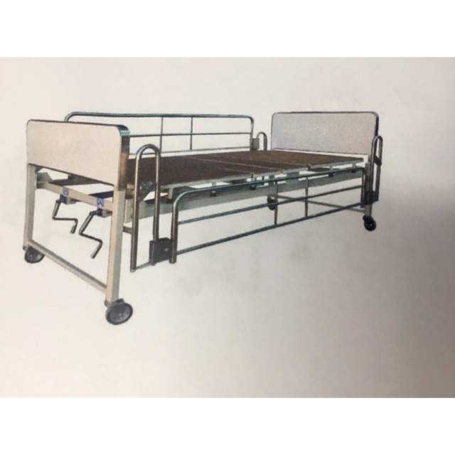 เตียง Bm002  เตียงผู้ป่วย 2 ไกร์ มือหมุน
