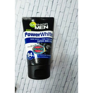 โฟมล้างหน้าสำหรับผู้ชาย garnier men powerwhite สูตรลดจุดด่างดำขนาด 100 ml