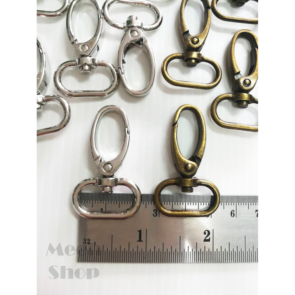 (ห่อละ10ชิ้น) คอหมาคอบัว 6 หุน (20 มม.) สีเงิน สีเหลืองดำ ตะขอ ตะขอเกี่ยว ก้ามปู