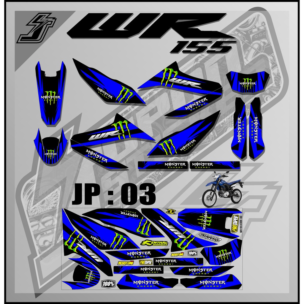 สติ๊กเกอร์ Striping Sticker Lis Variation Trill WR 155 - Striping WR 155 Supermoto Design JP-03