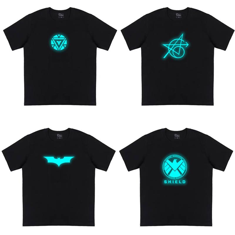 เสื้อยืดผ้าฝ้ายลายกราฟฟิก Superhero ironman
