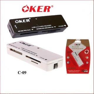 Oker CardReader USB 2.0 รุ่น C-09 ตัวอ่านเมมโมรี่การ์ด (All in one)