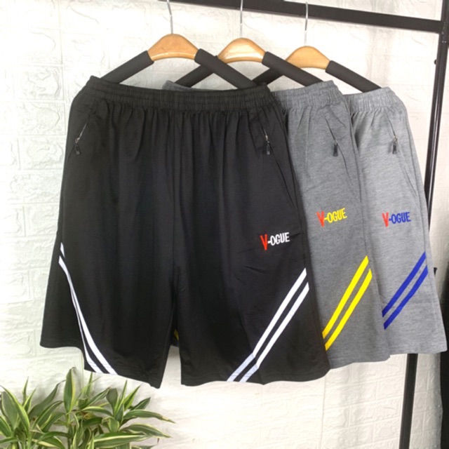 เทรนด์แฟชั่นใหม่กางเกงขาสั้นกีฬาสบาย ๆ4XL ช่องซิปสองด้านเนื้อผ้าหนานุ่มใส่สบายข้น676#