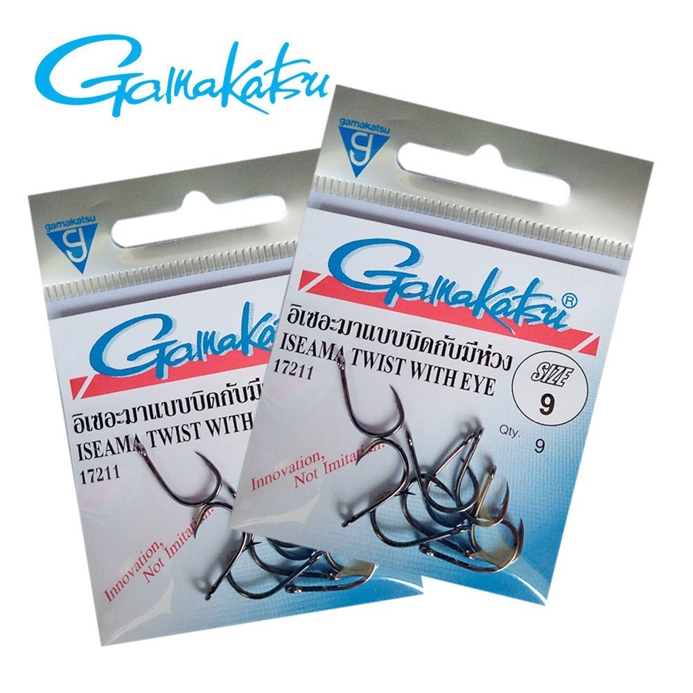 Gamakatsu เบ็ดกามาคัตซึ อิเซอะมาแบบมีห่วง ซองสีฟ้า รุ่น17211 - รูปที่ 2