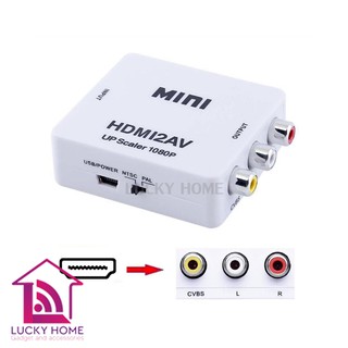 กล่องแปลงสัญญาณ ADAPTER HDMI TO AV (MINI HDMI2AV Converter)