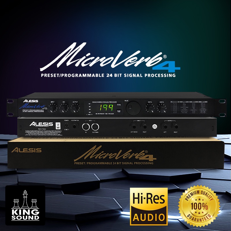 เครื่องปรับเอฟเฟคเสียงร้อง alesis MicroVerb4เอฟเฟกต์ดิจิตอลเวที KTV ระดับมืออาชีพมีเอฟเฟกต์เสียงให้เ