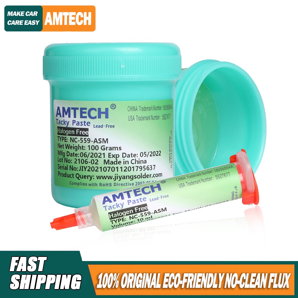 AMTECH-NC-559-ASM Halogen Free BGA Rework Solder Paste Mobile Phone Motherboard Flux Solder Paste
