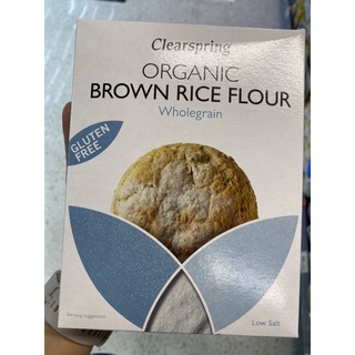 แป้งข้าวกล้อง ออร์แกนิค กลูเตนฟรี ตรา เคลียร์สปริง 375g. Clearspring Organic Brown Rice Flour Wholegrain. Gluten Free