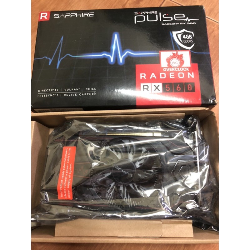 การ์ดจอ SAPPHIRE PULSE RX560 4G D5 OC DUAL HDMI