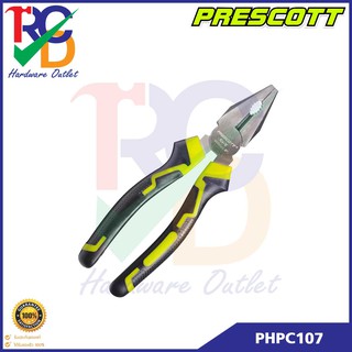 PRESCOTT คีมปากจิ้งจก ขนาด 7 นิ้ว 180mm. COMBINATION PLIERS รุ่น PHPC107