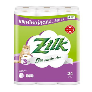 กระดาษชำระ ZILK GIANT แพ็ค 24 ม้วน สะอาด ปลอดภัยต่อการใช้งาน