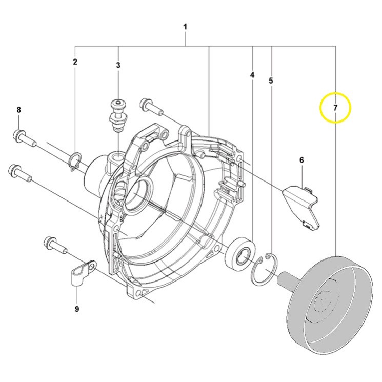 HUSQVARNA 531RB 541RB 532RBS 542RBS เครื่องตัดแปรง - กลองคลัตช์