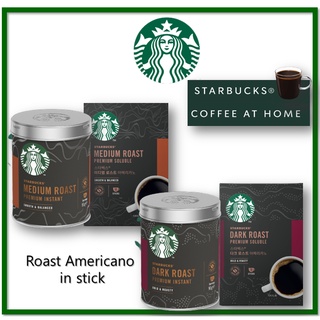 [Starbucks] ผงกาแฟ 10T 50T 100T สามารถละลายน้ําได้ ขนาดกลาง และเข้ม สไตล์เกาหลี