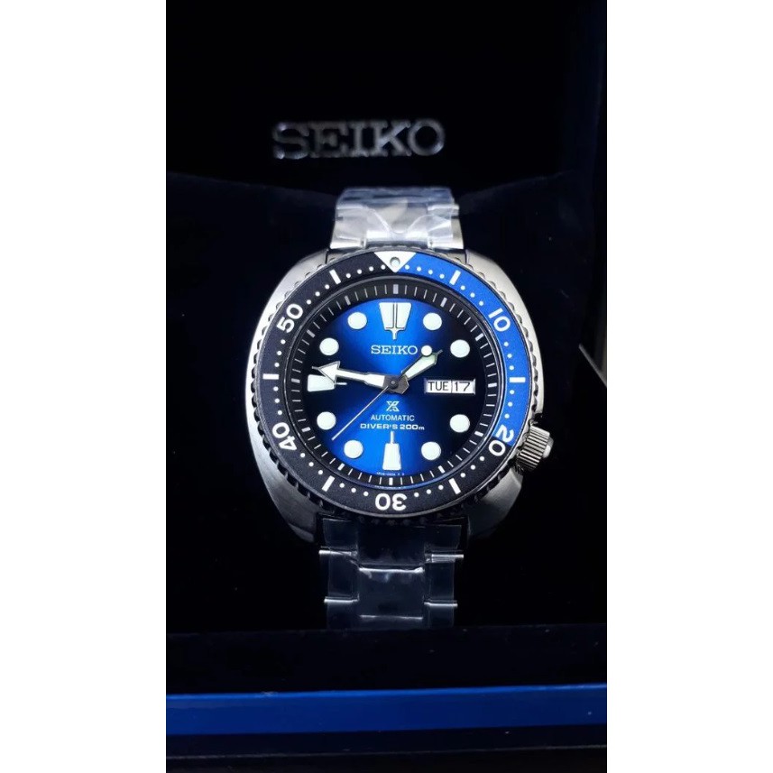 นาฬิกาข้อมือผู้ชาย SEIKO Turtle เต่า Deep Blue รุ่น Srpc25k ของใหม่ ของแท้💯