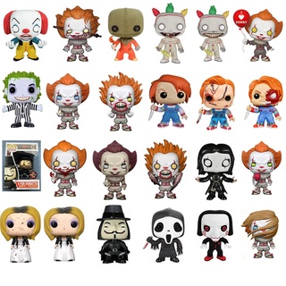 ฟิกเกอร์ Funko Horror Movies: It - Pennywise Billy Chucky Tiffany Ghostface ของเล่นสําหรับเด็ก