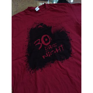 เสื้อยืดผ้าฝ้าย เสื้อยืดภาพยนตร์ซอมบี้มือสอง VINTAGE 2007 30 DAYS OF NIGHT Size S มือ2