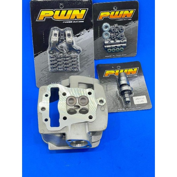 ฝาสูบ110i/4วาวอุปกรณ์ครบชุด พร้อมแคมใส่ลูก53ขึ้นถึง58 พร้อมเปิดพอทCNCพร้อมเซ็ทหลังวาว