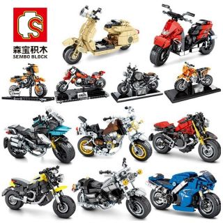 ตัวต่อเลโก้ มอเตอร์ไซค์บิ๊กไบค์ ยี่ห้อ​ Sembo​ Block​ Motorcycle​ Big​ Bike​ จำนวน​ 200-300+ ชิ้น