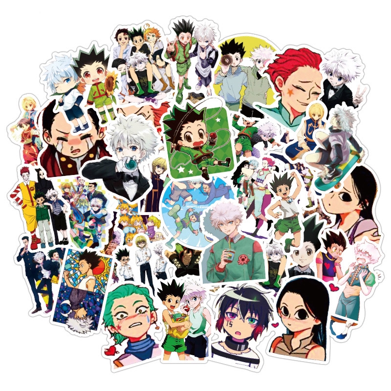สติ๊กเกอร์กันน้ําลายการ์ตูนญี่ปุ่น Hunterxhunter 50 ชิ้น