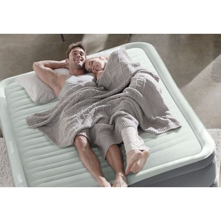 intex 64904 เตียงเป่าลม Premaire สูงขึ้น Airbed 137x191x46 ซม, 220V ปั๊มไฟฟ้าในตัว