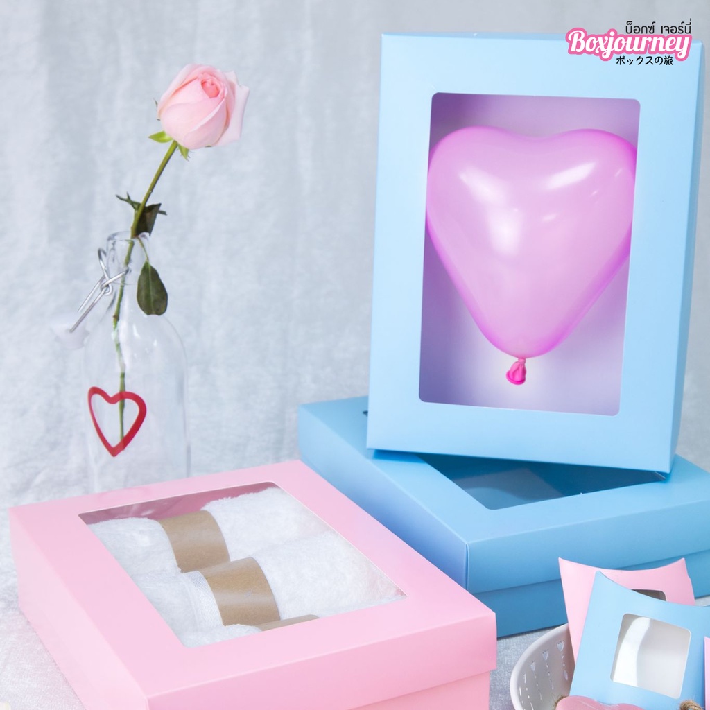 Boxjourney กล่องใส่ผ้าขนหนู ไซส์ M ขนาด กว้าง25 x ยาว38 x สูง6 ซม. (20 ใบ/แพค)