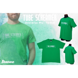 เสื้อยืด IBANEZ  IBANEZ T-SHIRT Ibanez Logo และ IBANEZ T-SHIRT Tube Screamer Logo สีเขียว