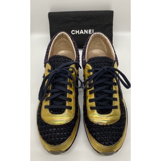 Chanel tweed sneakers used