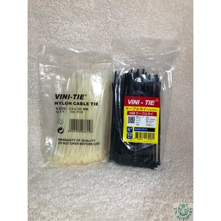 สายรัดพลาสติก (Cable Tie) 6นิ้ว VINI-TIE สีขาว/สีดำ