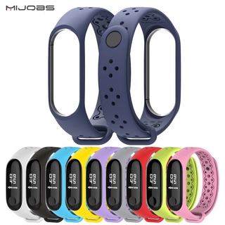 Mi Band 3 4 สายรัดข้อมือซิลิโคน สําหรับ Xiaomi Mi Band Smart Bracelet Sports Mi Band 3 Fitness Watch Bracelet