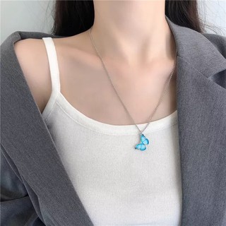 ✨necklace สร้อยคอผีเสื้อสีฟ้า🦋 ปรับสายได้