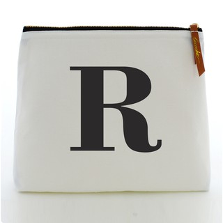 กระเป๋า ALPHABET MAKEUP BAGS LARGE WHITE “R”