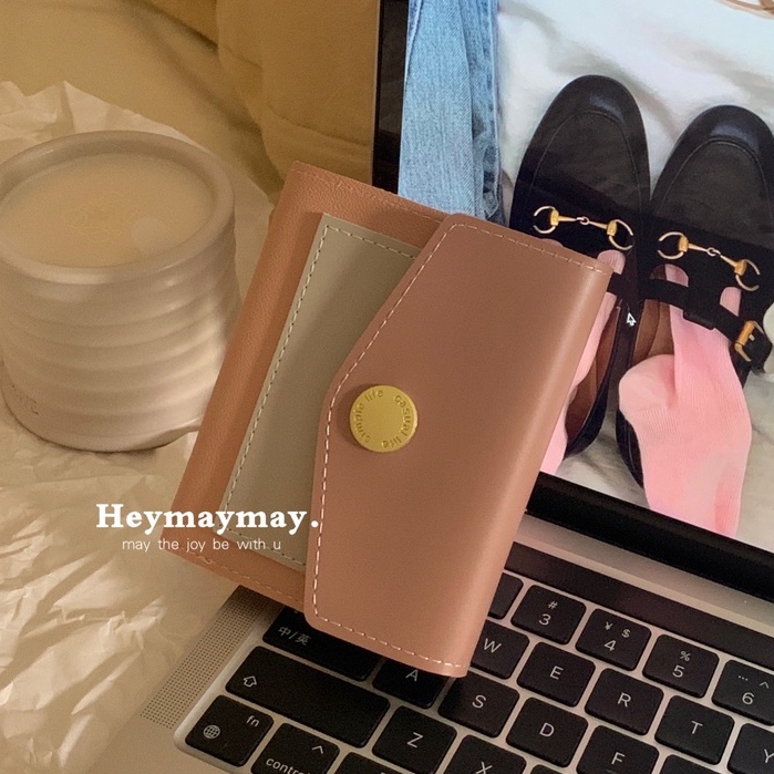พร้อมส่งจากไทย กระเป๋าสตางค์ผุ้หญิง กระเป๋าสตางค์ใบสั้น หนัง PU