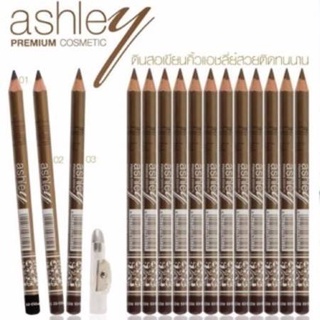 (ยกแพ็ค/12แท่ง) Ashley Eyebrow Pencil Waterproof 1.5g แอชลี่ย์ อายโบรว์ ดินสอเขียนคิ้ว รุ่นมีกบเกลา กันน้ำ AP052