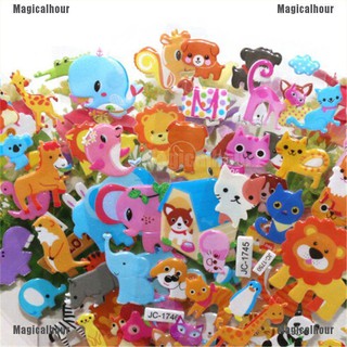 Magicalhour สติ๊กเกอร์รูปสัตว์ 3D สำหรับเด็ก 5 แผ่น