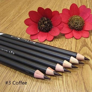 ดินสอเขียนขอบตา แบบกันน้ำ ติดทนนาน สีดําและสีน้ำตาลกาแฟ
