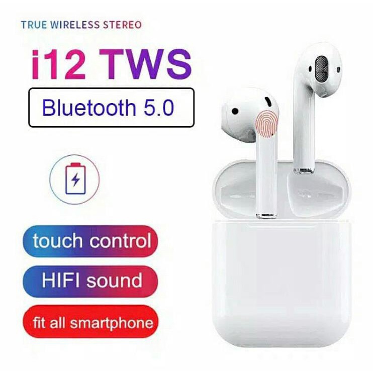 i12 tws airport touch bluetooth 5.0 earphone 3D wireless [barang ready] versi baru