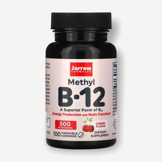 ✅พร้อมส่ง มีโค้ดลด 🍒เม็ดอม 500 mcg🍒Vitamin B-12 Methylcobalamin, Jarrow Formulas, Methyl B12, Cherry Flavor