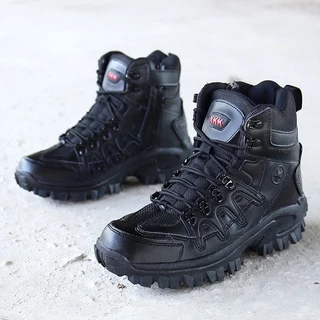 Mens Military Tactical Boots Outdoor Combat Leather Army Boots Hiking Shoes Men Trekking Sport Ankle Boots